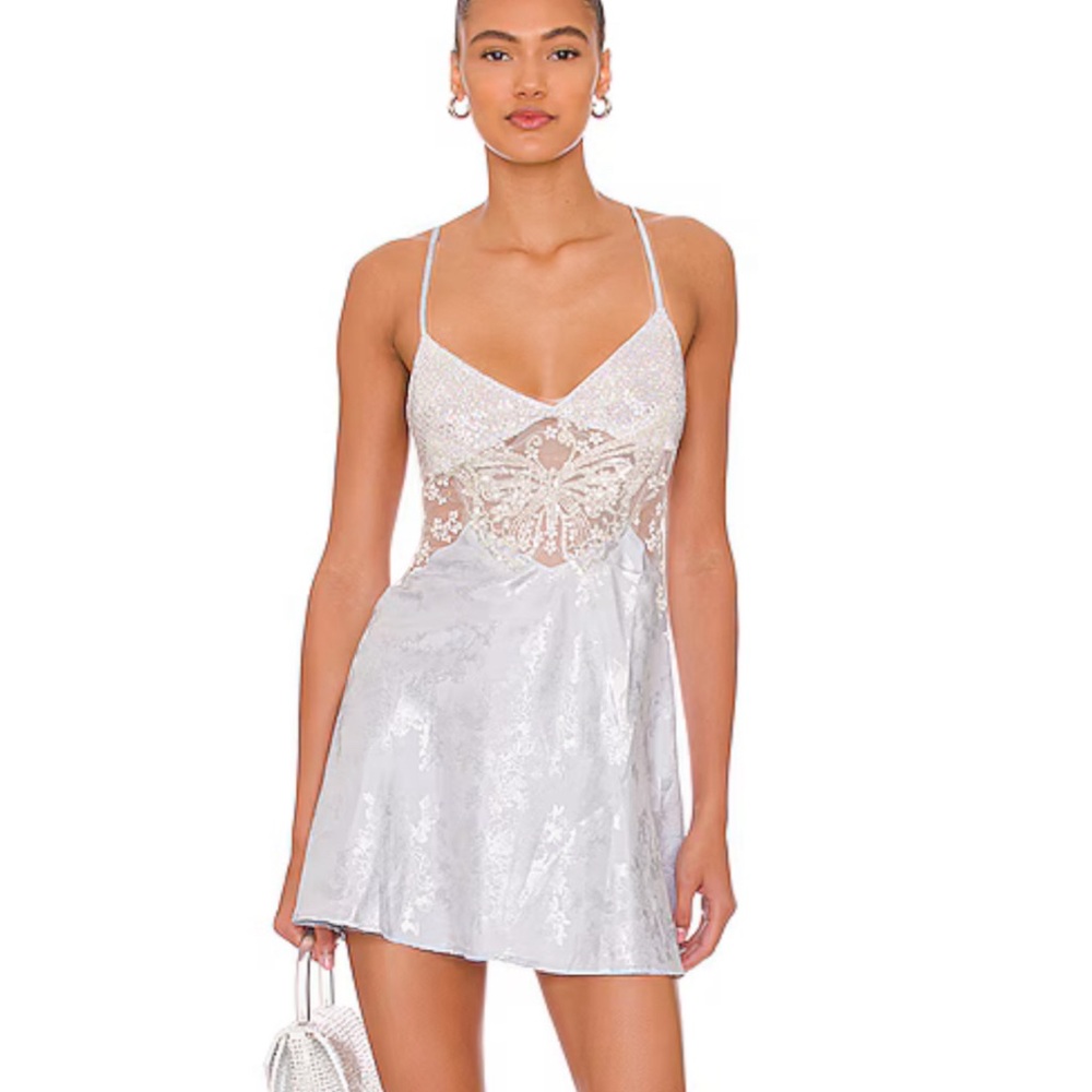 Boys Lie “Caught Slippin” Butterfly Dress in Blue - Picture 2 of 4